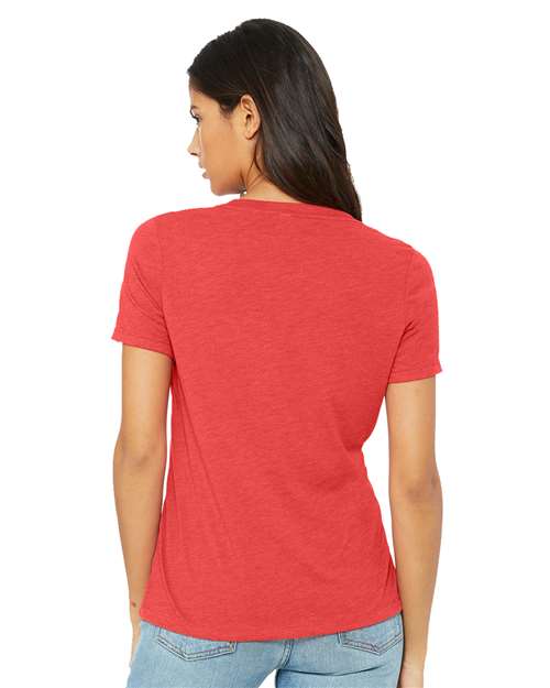 BELLA + CANVAS Women's Relaxed Triblend V-Neck Tee 6415