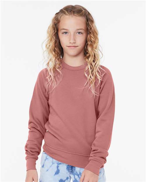 BELLA + CANVAS Youth Sponge Fleece Crewneck Sweatshirt 3901Y