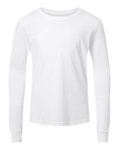 BELLA + CANVAS Youth Heather CVC Long Sleeve Tee 3501YCVC