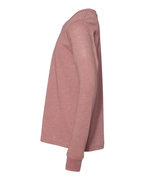 BELLA + CANVAS Youth Heather CVC Long Sleeve Tee 3501YCVC