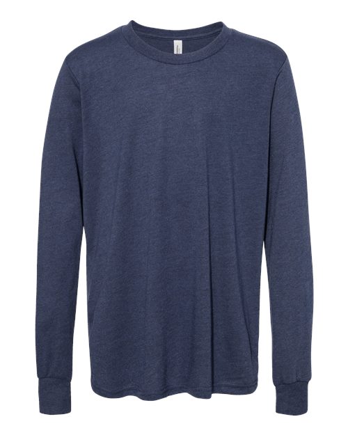BELLA + CANVAS Youth Heather CVC Long Sleeve Tee 3501YCVC