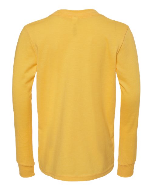 BELLA + CANVAS Youth Heather CVC Long Sleeve Tee 3501YCVC