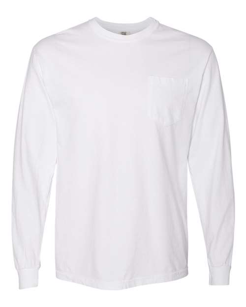 That Dog'll Hunt Long Sleeve White Pocket Tee