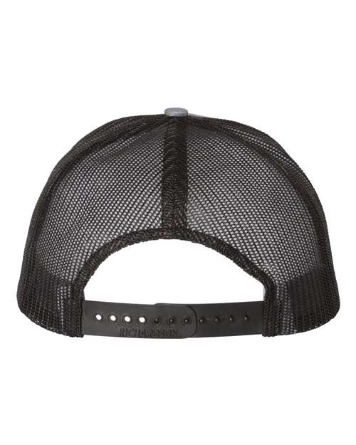 South Carolina Gamecocks Richardson Leather Patch Trucker Hat-(SC) Heather/Black
