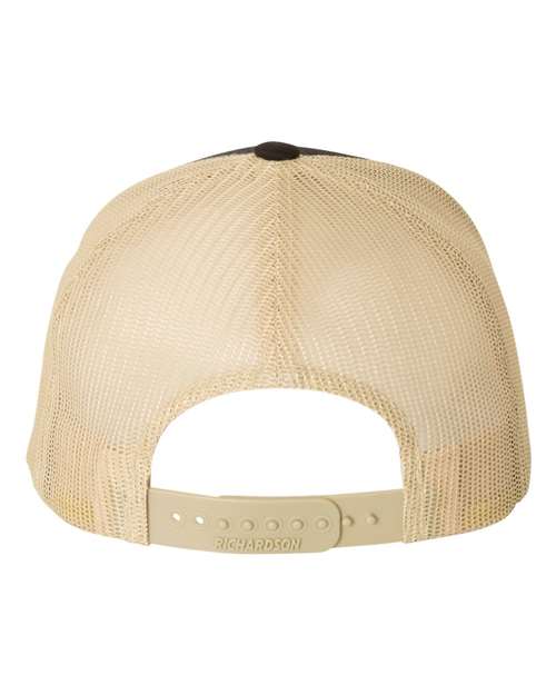Wake Forest Demon Deacons Leather Patch Trucker Hat-(Welcome to Deactown)Black/Vegas Gold