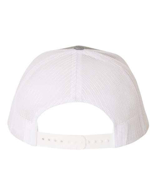 South Carolina Gamecocks Richardson Leather Patch Trucker Hat-(Gamecock) Heather/White