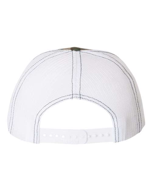 South Carolina Gamecocks Richardson Leather Patch Trucker Hat-(SC) Camo/White