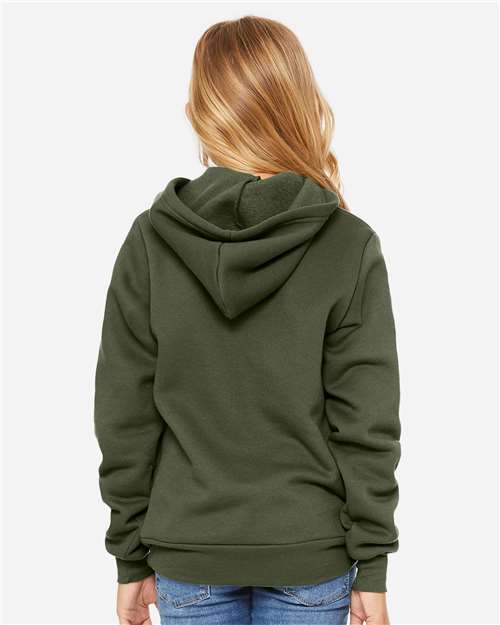 BELLA + CANVAS Youth Sponge Fleece Hoodie Sweatshirt 3719Y - HatFlow Company