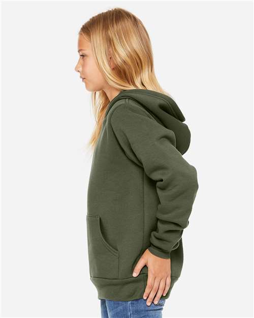 BELLA + CANVAS Youth Sponge Fleece Hoodie Sweatshirt 3719Y - HatFlow Company