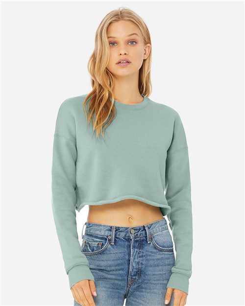BELLA + CANVAS Women's Crop Fleece Crewneck Sweatshirt 7503