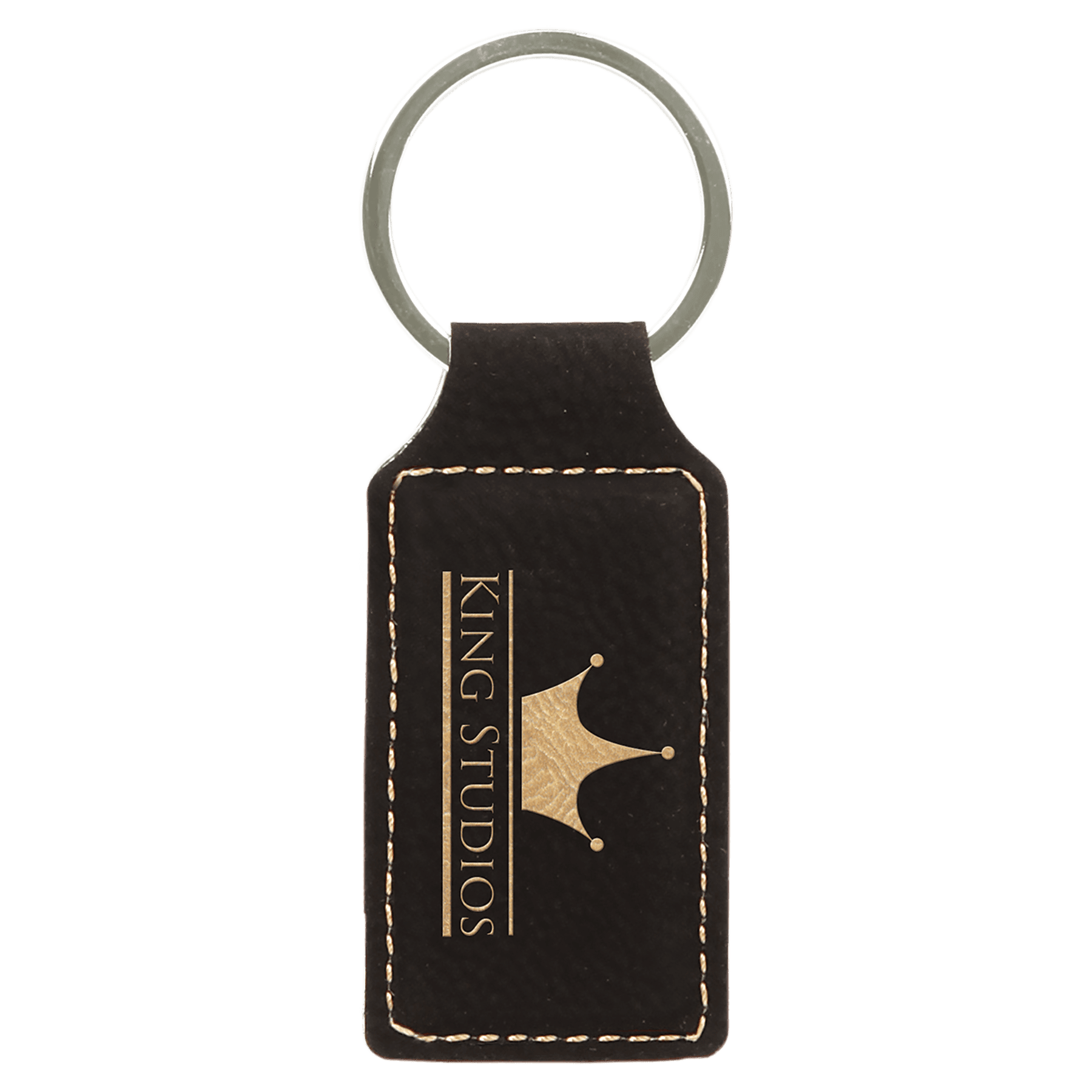 2 3/4" x 1 1/4" Laserable Leatherette Rectangle Keychain - HatFlow Company