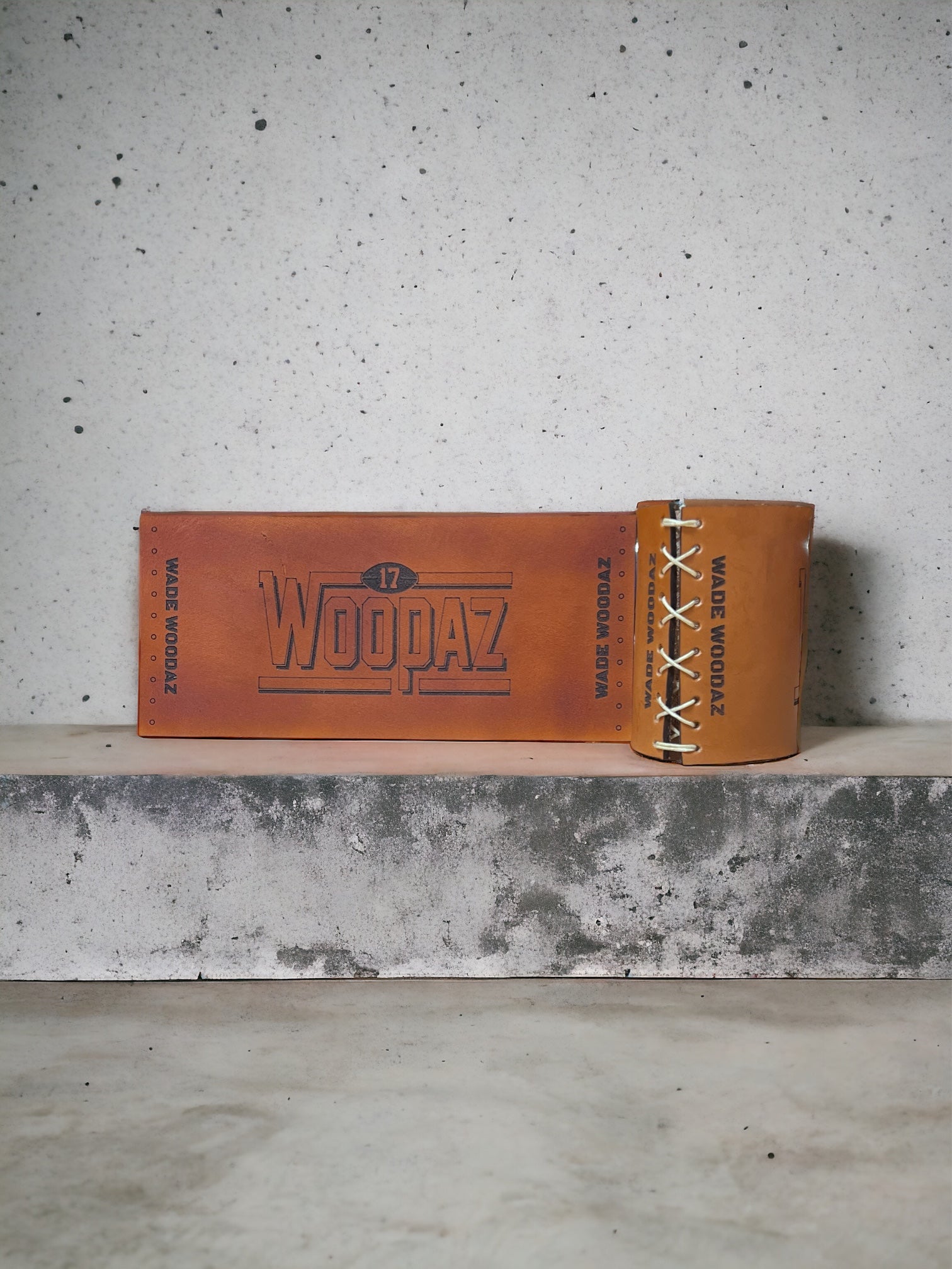 Wade Woodaz Woopaz Leather Koozie