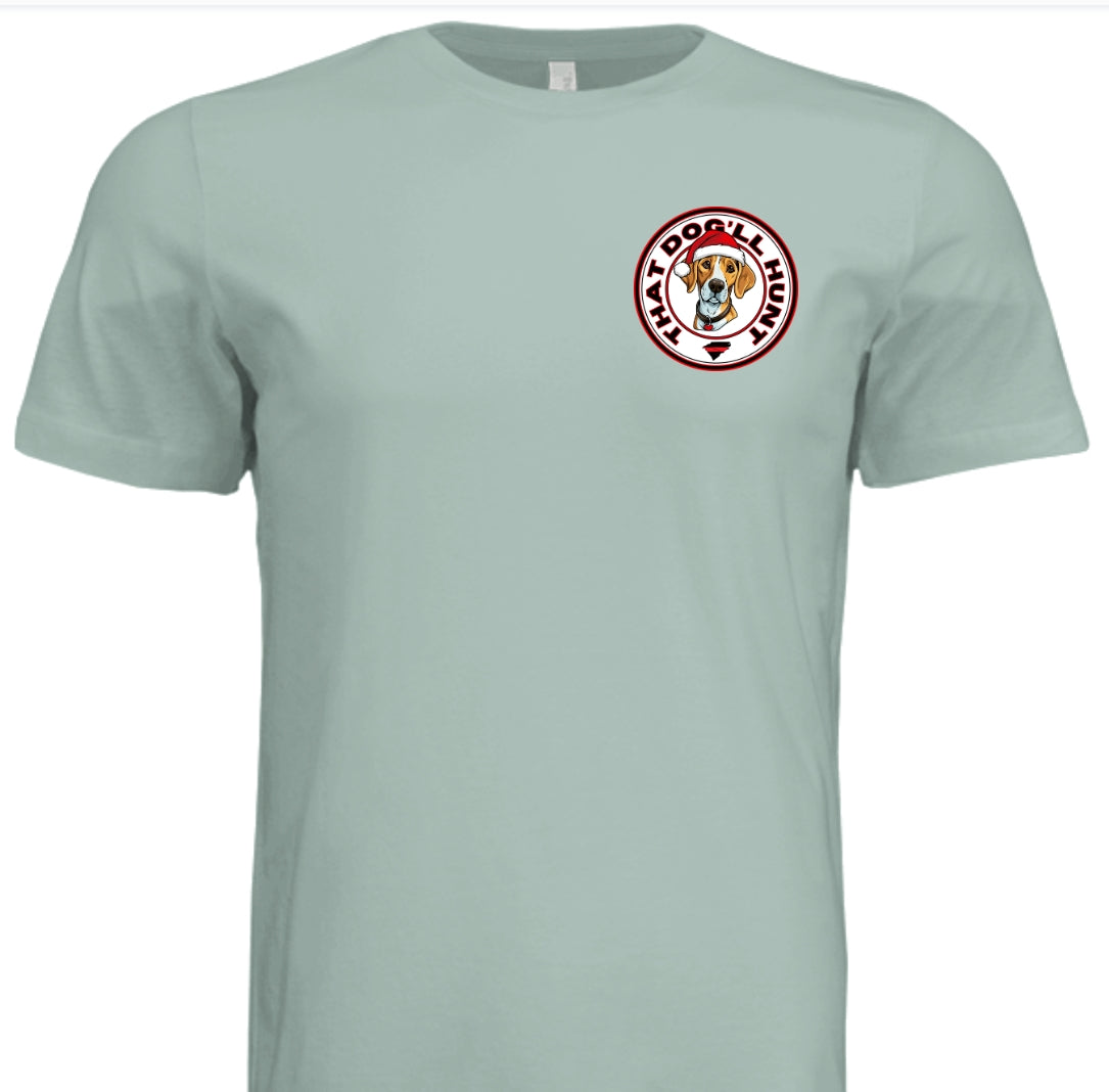 That Dog'll Hunt Christmas Dusty Blue T-Shirt