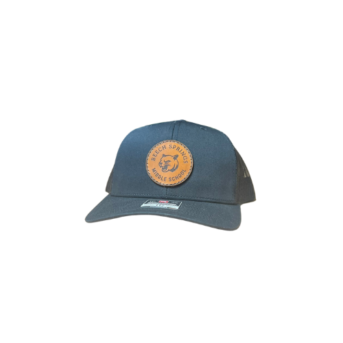 Beech Springs Middle School Leather Patch Trucker Hat - HatFlow Company