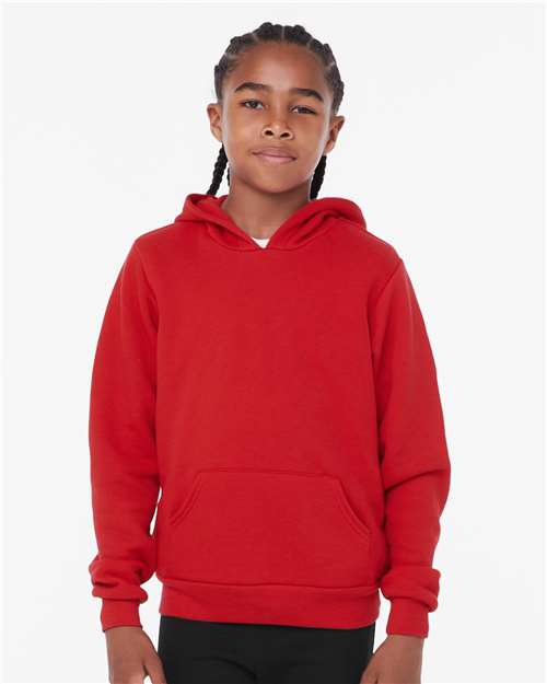 BELLA + CANVAS Youth Sponge Fleece Hoodie Sweatshirt 3719Y - HatFlow Company