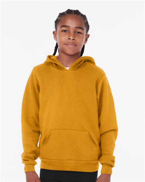 BELLA + CANVAS Youth Sponge Fleece Hoodie Sweatshirt 3719Y - HatFlow Company