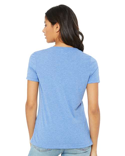 BELLA + CANVAS Women's Relaxed Triblend V-Neck Tee 6415