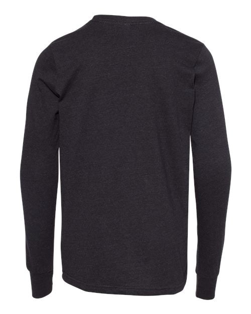BELLA + CANVAS Youth Heather CVC Long Sleeve Tee 3501YCVC
