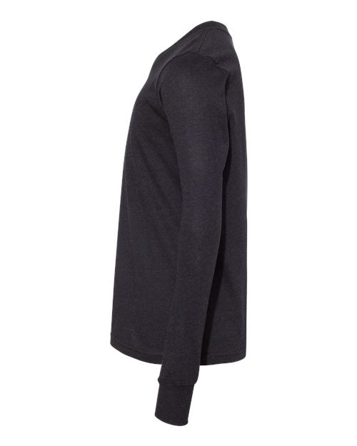 BELLA + CANVAS Youth Heather CVC Long Sleeve Tee 3501YCVC