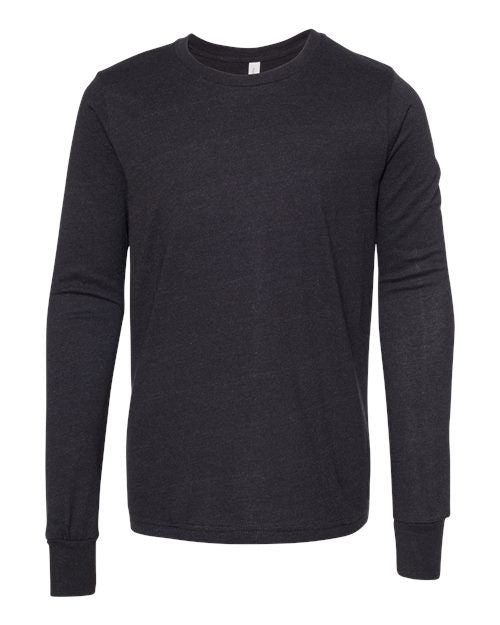 BELLA + CANVAS Youth Heather CVC Long Sleeve Tee 3501YCVC