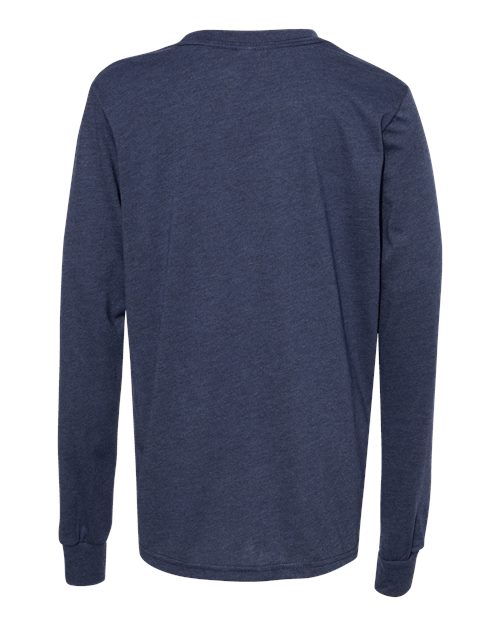 BELLA + CANVAS Youth Heather CVC Long Sleeve Tee 3501YCVC