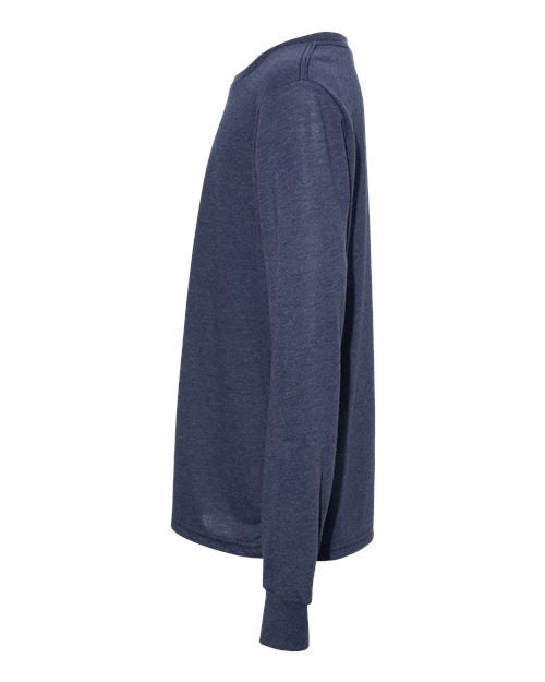 BELLA + CANVAS Youth Heather CVC Long Sleeve Tee 3501YCVC