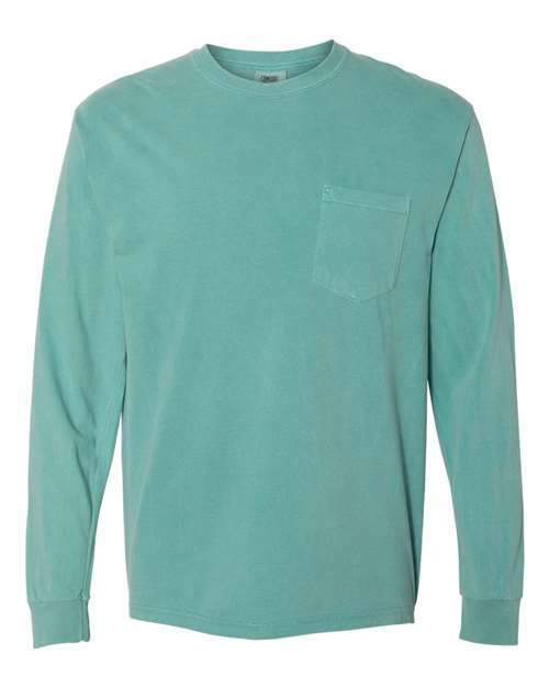 That Dog'll Hunt Long Sleeve Seafoam Pocket Tee