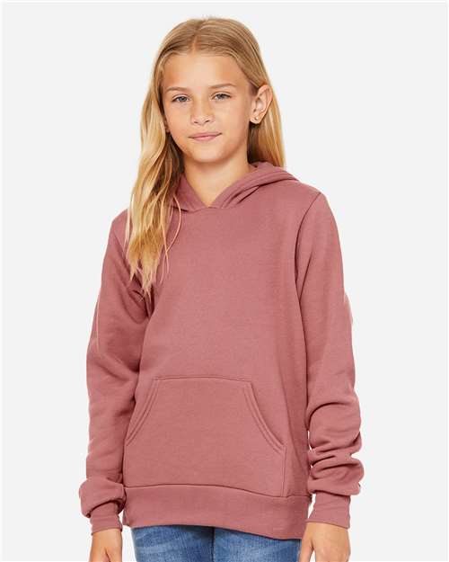 BELLA + CANVAS Youth Sponge Fleece Hoodie Sweatshirt 3719Y - HatFlow Company