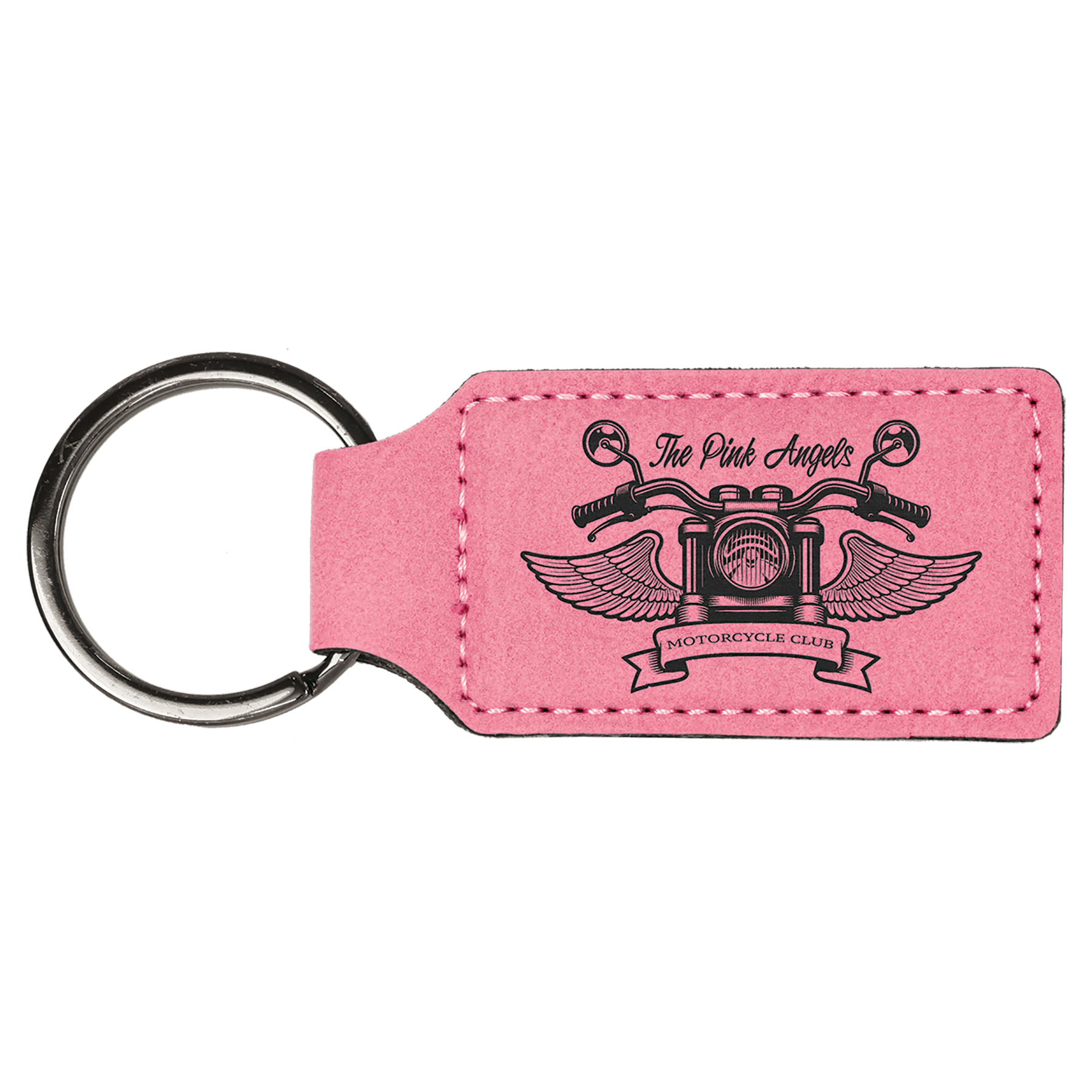 2 3/4" x 1 1/4" Laserable Leatherette Rectangle Keychain - HatFlow Company