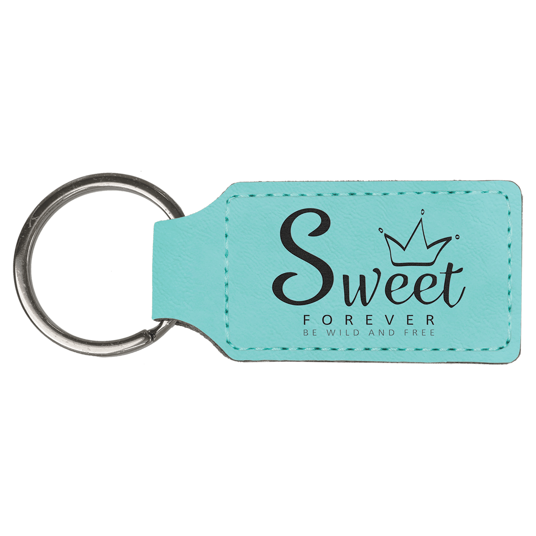 2 3/4" x 1 1/4" Laserable Leatherette Rectangle Keychain - HatFlow Company