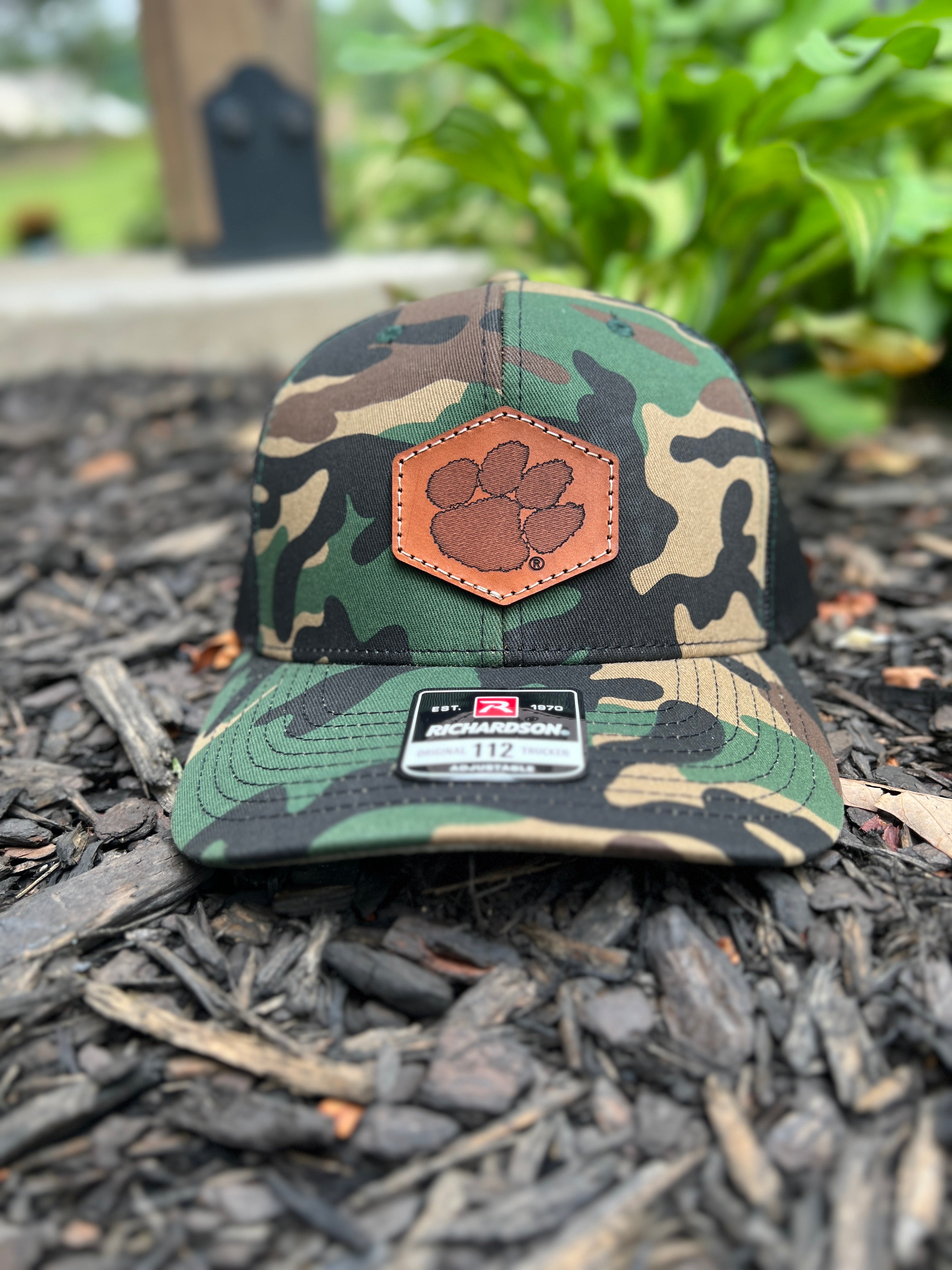 Clemson Tigers Richardson Leather Patch Hat-(Tiger Paw)Camo