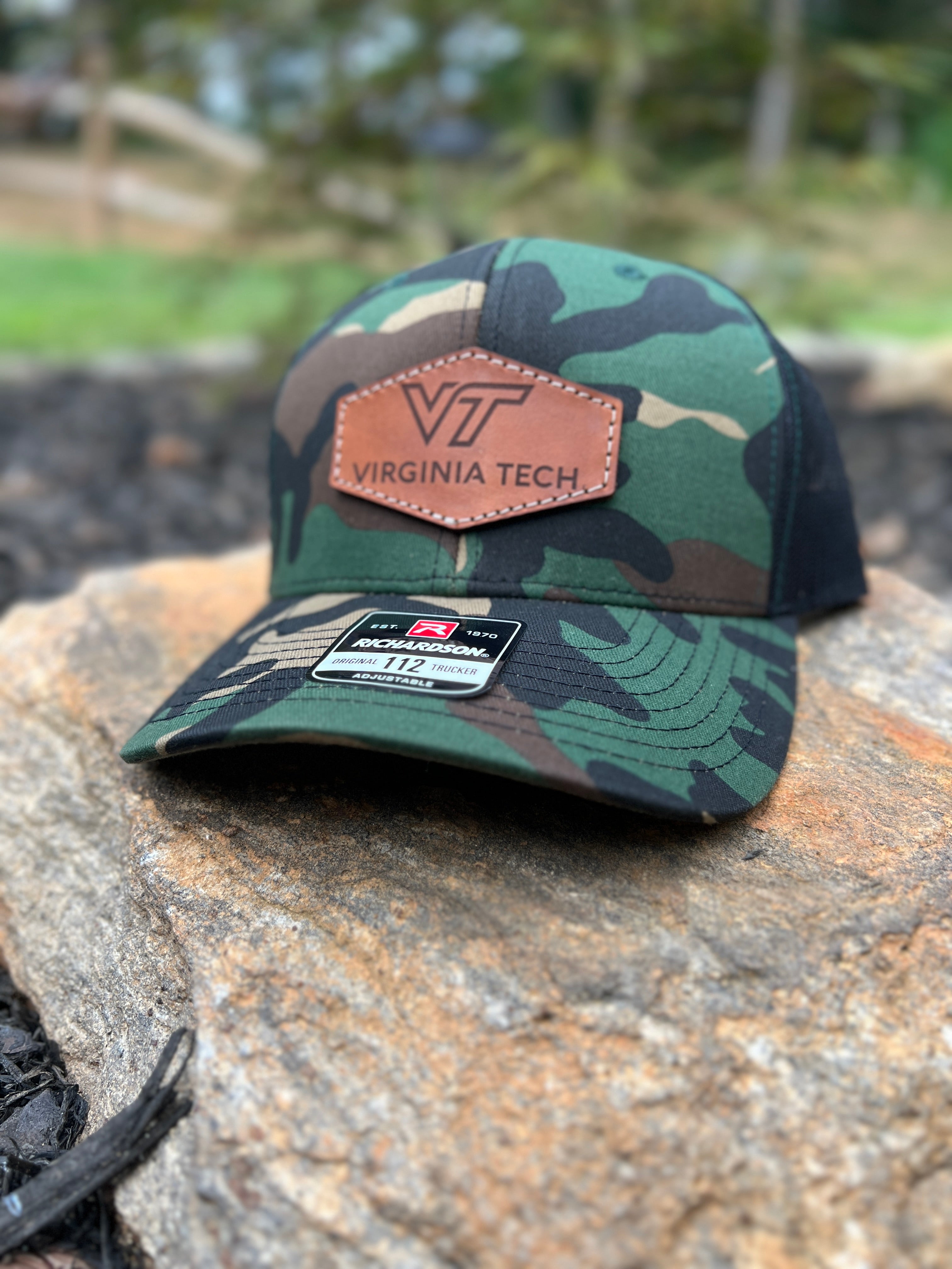 Virginia Tech Leather Patch Trucker Hat