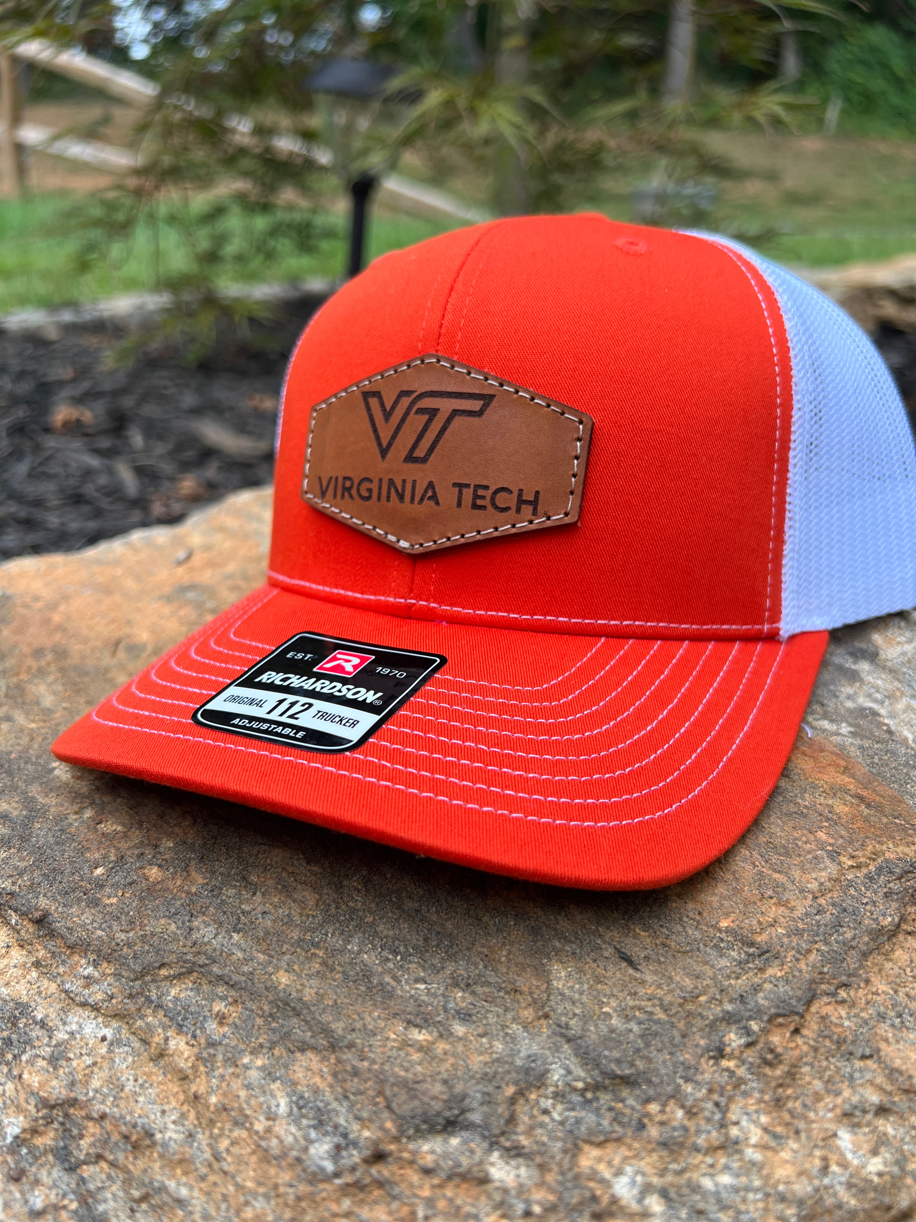 Virginia Tech Leather Patch Trucker Hat