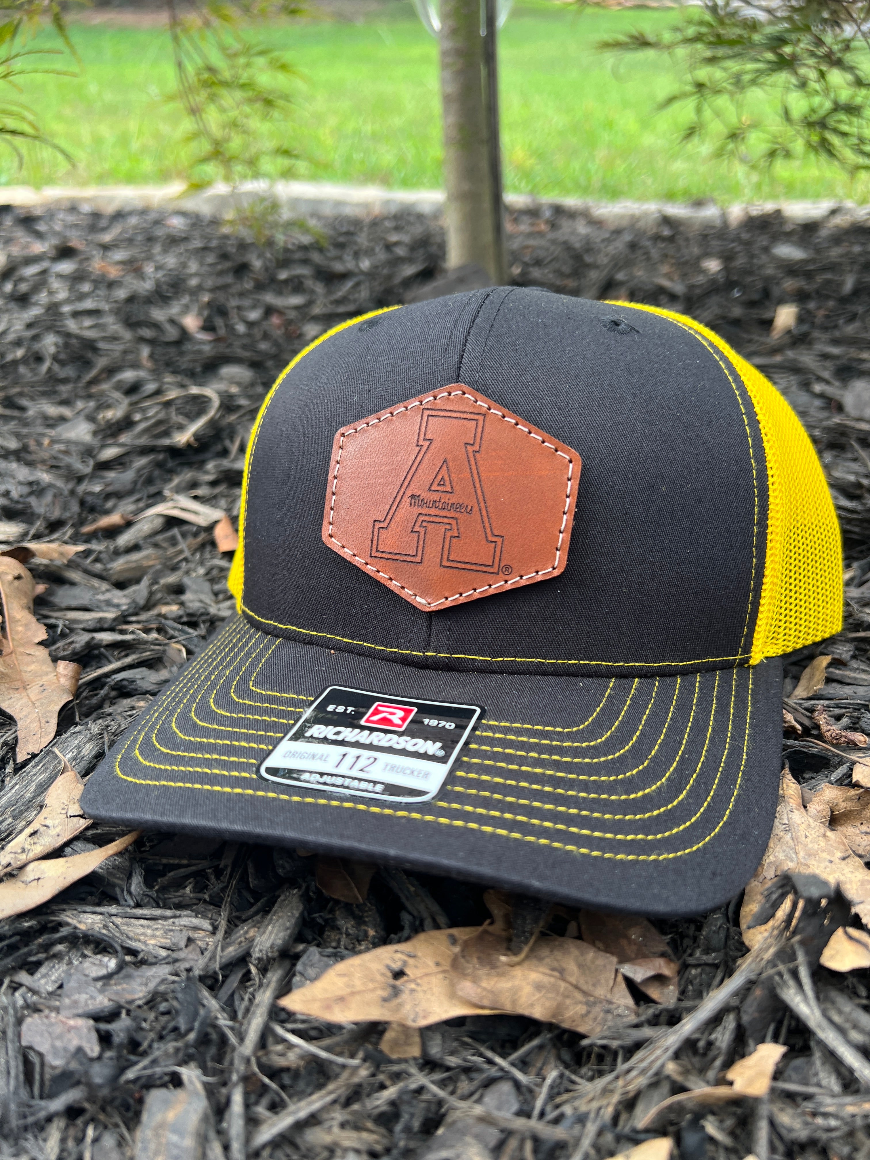 Appalachian State Leather Patch Hat ("A" with Mountaineers text)