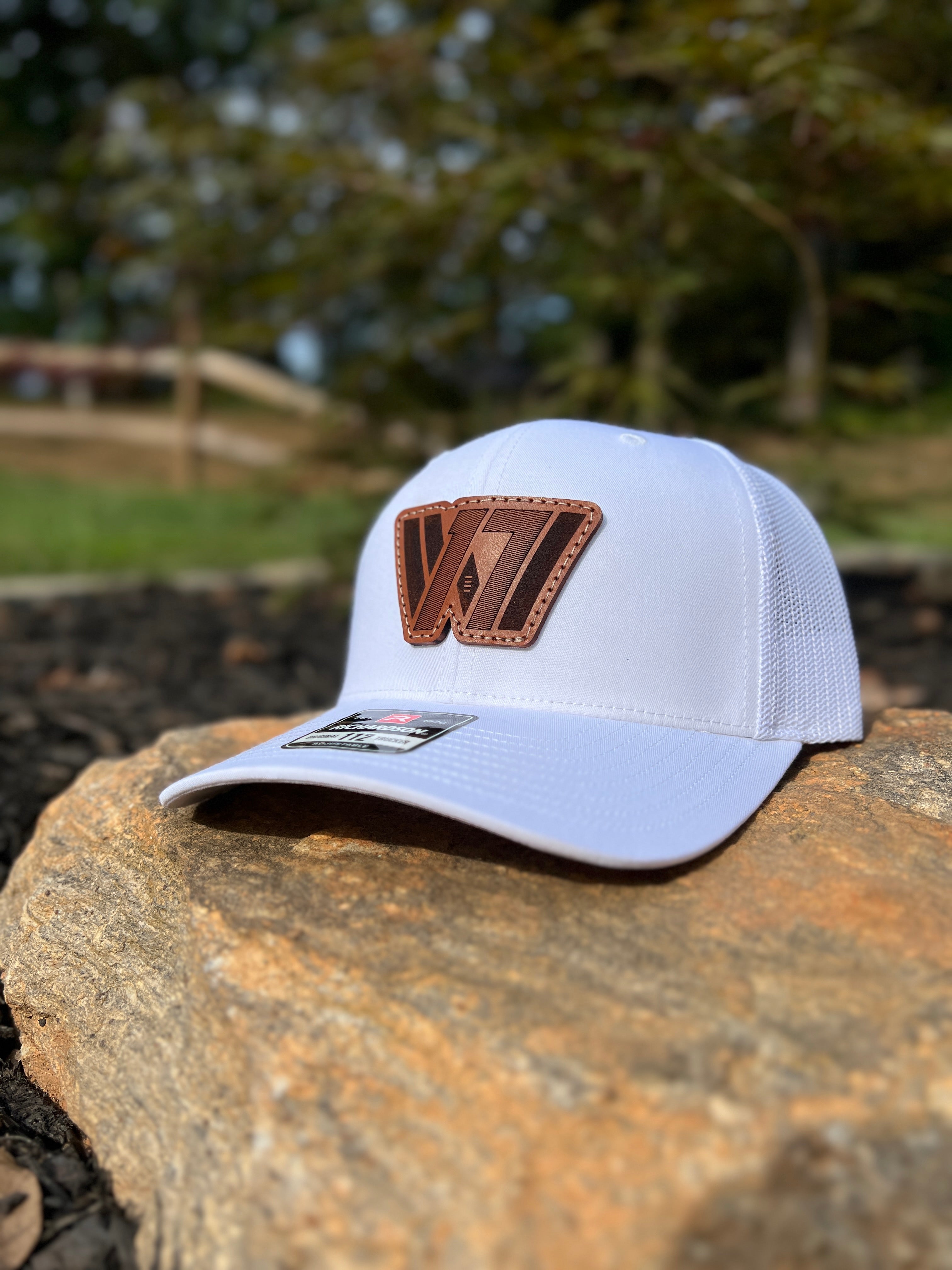 Wade Woodaz WW17 Leather Patch Hat -White/White