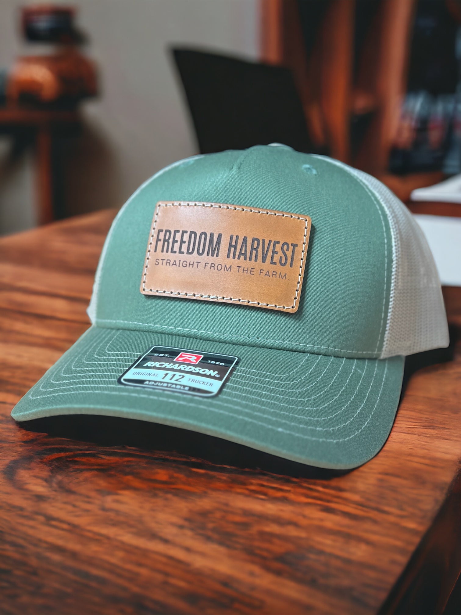 Freedom Harvest Leather Patch Hat - HatFlow Company
