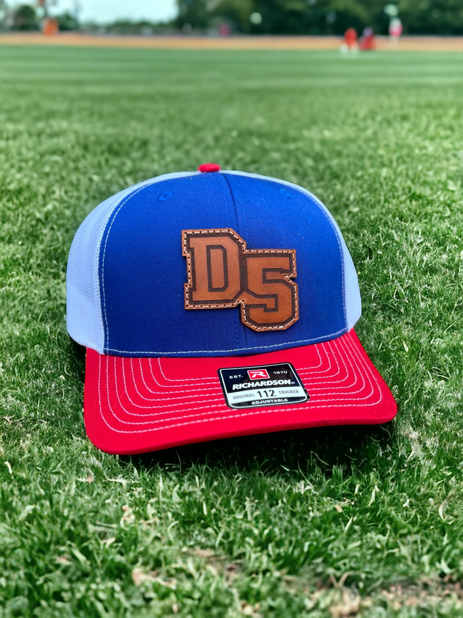 D5 Rebels Leather Patch Hat-Royal/White/Red