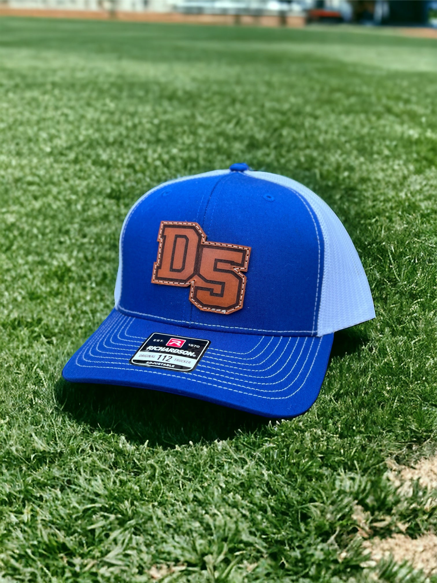 D5 Rebels Leather Patch Hat-Royal/White