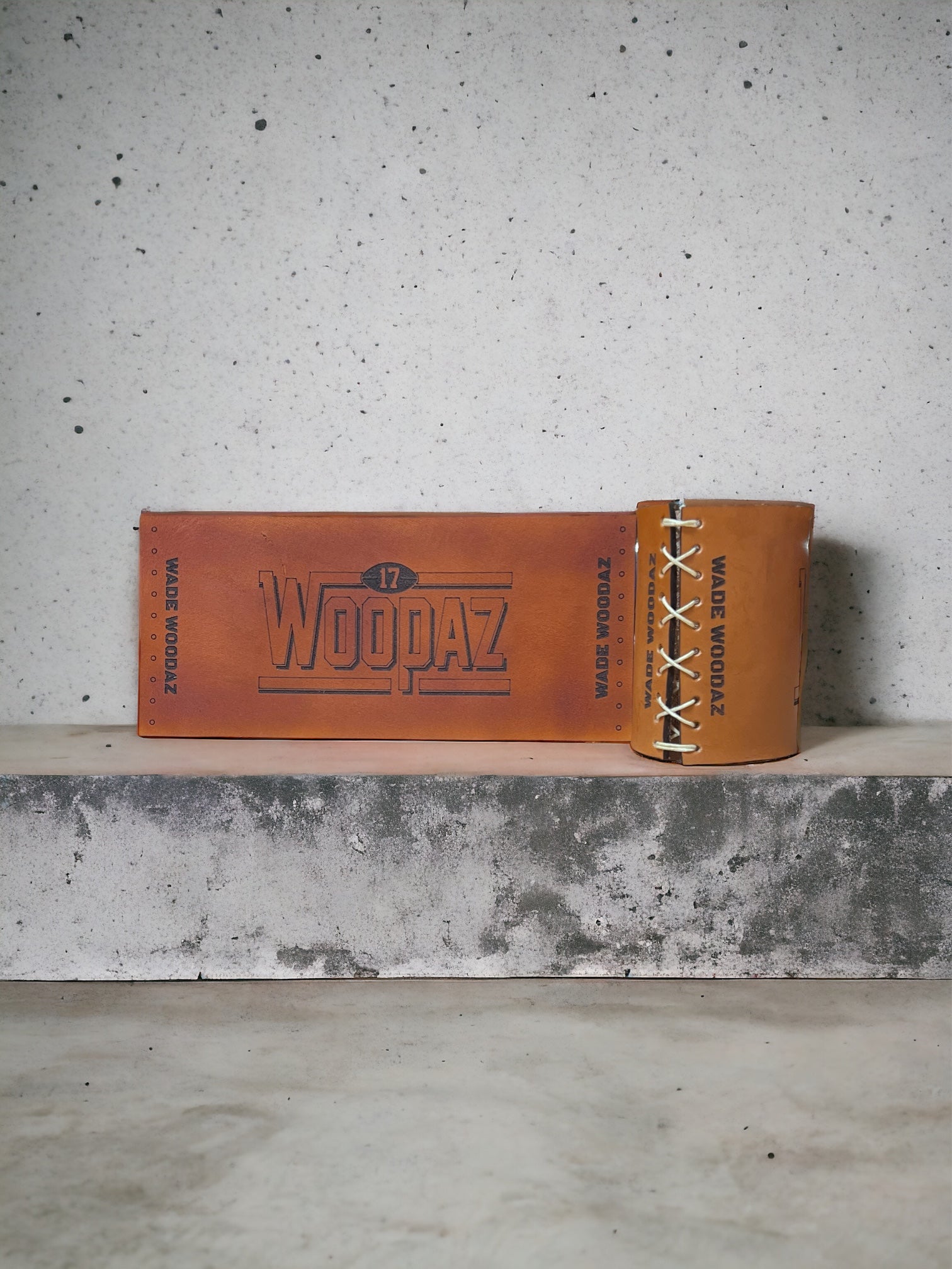 Wade Woodaz Woopaz Leather Koozie