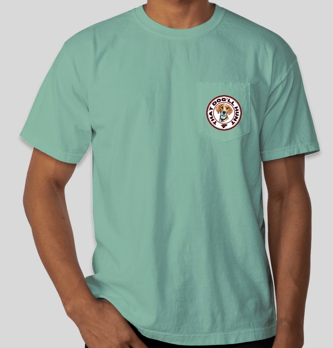 That Dog'll Hunt Seafoam Pocket T-Shirt